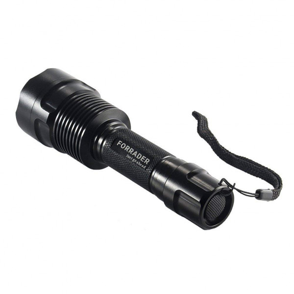 Forrader C12 CREE XM-L2 U3 Super-bright LED Flashlight Torch Light with Tail Button Switch Controlled by 5-mode, Black (Flashlight Only)