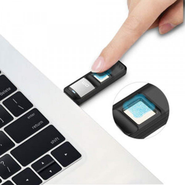 DM Fingerprint Encrypted Pen Drive Dual Storage Security Memory USB 3.0 Stick